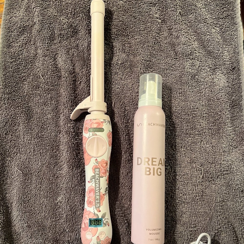 Beachwaver S.75 Floral Pink Petal and Dream Bi Mousse Used